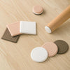 4pcs /Set Silent And Wear Resistant Chair Foot Cover Household Stool Anti-Slip Protective Pads, Style: 60mm Square Almond Color