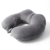 Portable Nap Neck Care Pillow Multifunctional Airplane Travel U-Shaped Pillow, Style: Dark Gray Memory Cotton