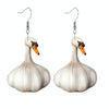 Quirky Garlic Duck Ear Studs Ladies Stylish Holiday Animal Earrings, Style: Single Sided Pattern