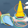 Children Sensory Integration Training Hoop Barrier Bucket(5 Roadblocks+9 Circles)