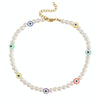 Angel Eyes Pendant Layered Necklace, Model: N2106-5 Colorful Eyes