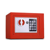 Small Home Security Safe Box - Electronic Keypad & Key - Red - 17cm