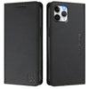 For iPhone 11 Pro RC01 Dual-Folded Magnetic Suction RFID Leather Phone Case(Black)