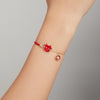 S925 Sterling Silver Red Rope Cute Cow Women Bracelet Jewelry