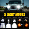 7 inch Car Matrix Gradient LED Headlight Lamps for Jeep Wrangler