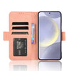 For Samsung Galaxy S24 FE 5G Skin Feel Calf Texture Card Slots Leather Phone Case(Pink)