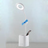 WS-8010 LED Fan Desk Lamp Bedside Desk USB Folding Desk Lamp, Colour: Pen Holder Blue Fan Blade
