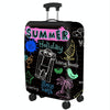 Thickened Dustproof High Elastic Suitcase Protective Cover, Color: Graffiti 5(XL)