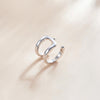 S925 Sterling Silver Silver Double-ring Ear Clip Women Earrings