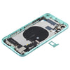 iPhone 11 Green Back Cover Assembly with Side Keys & Wireless Charging