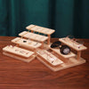 Solid Wood Splicing Eyeglasses Jewelry Display Stand Doll Hand Made Display Rack, Style: 3 Layers