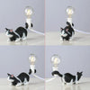 Cat Light Animal Table Lamp Mini Night Light, Power Plug:US Plug(Meditation)