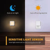 0.6W Stepless Dimming Induction Night Light Square Light Guide Plate Baby Night Light(US Plug)