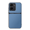 For Redmi 13C Litchi Leather Magnetic Full Coverage Shockproof Phone Case(Blue)
