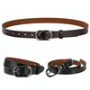 ZK--052 Soft and Wear-resistant Fine Cowhide Belt with Pin Buckle, Length: 105cm(2.8cm Wide Black)