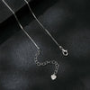 S925 Sterling Silver Platinum Plated Double Layer Moissanite Clavicle Necklace(MSN033)