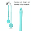 Silicone Massage Long Handle Double Sided Bath Brush(Blue)