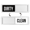 Dishwasher Magnet Clean Dirty Sign Double-Sided Refrigerator Magnet(Silver Black and White Rough Characters)