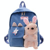 Cartoon Rabbit Early Education Children School Bag Casual Backpack(Blue)