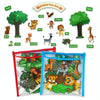 Storytelling Forest Animal Felt Sheet Early Education Enlightenment Awareness Teaching Kids(Red)