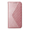 For Samsung Galaxy A36 Cubic Grid Calf Texture Magnetic Leather Phone Case(Rose Gold)
