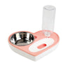 Automatic Cat Water Bowl, Pink, 600ml, Stainless Steel