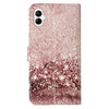 For Samsung Galaxy A06 4G Colored Drawing Marble Pattern Leather Phone Case(Rose Gold)