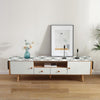 Home TV Cabinet Shoe Cabinet Chenille Polyester Tassel Tablecloth, Size: 35x220cm(Yellow Geometry)