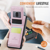 For iPhone 11 JEEHOOD J06 British Style RFID MagSafe Card Bag PU Phone Case(Pink)