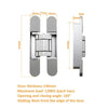 Three-Dimensional Adjustable Cross Hinge Folding Door Concealed Hinge, Specification: No. 5 Sand Silver 120kg