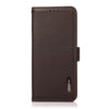 For Asus ROG Phone 7 KHAZNEH Side-Magnetic Litchi Genuine Leather RFID Phone Case(Brown)