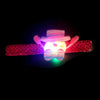 Santa Style Flash Light Merry Christmas Slap Pat Circle Wristband(Sequins Light Snowman)