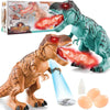 Electric Spray Egg Laying Dinosaur Toy Can Project Dinosaur Model(Brown)