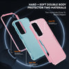 For Samsung Galaxy S25+ 5G TPU + PC Shockproof Protective Phone Case(Pink + Grey Green)