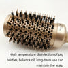 High Temperature Resistant Ceramic Bristles Roller Comb Nylon Needle Cylinder Curling Comb, Colour: 25