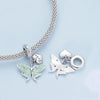 DIY Bracelet Beading Accessories Fresh Natural S925 Silver Pendant, Style: Butterfly BSC650