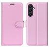 For Samsung Galaxy A26 5G Litchi Texture Horizontal Flip Leather Phone Case with Holder(Pink)