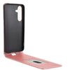 For Samsung Galaxy S24 FE 5G Magnetic Vertical Flip Leather Phone Case(Rose Gold)