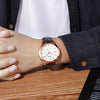 SKMEI 1581 Creative Fashion Men Watch Simple Casual Outdoor Sports Waterproof Two-Pin Quartz Watch(Rose Gold Black)