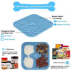 Silicone Licking Mat, Small Blue, Slow Feeder Dog Bowl, Suction