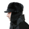 Autumn and Winter Imitation Mink Fur Warm Bombrt Hats Flight Cap for Middle-aged Men, Size:L58-60cm(Gray)