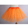 Girls Stars Sequins Mesh Tutu Skirt Costumes, Size:One Size(White)