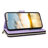 For Samsung Galaxy S23 FE 5G Nine-card Slots Zipper Wallet Bag Leather Phone Case(Purple)