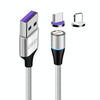 ENKAY 2 in 1 5A USB to Type-C + 8 Pin Magnetic Fast Charging Data Cable with LED Light, Length: 1m(Silver)
