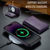 For iPhone 14 Pro Max DG.MING MAGKING-K2 Series MagSafe RFID Card Bag Detachable Phone Case(Purple)