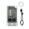 V10 Portable Keychain Light USB Rechargeable Bright Mini Flashlight(White)