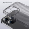 For iPhone 13 Honeycomb Hollow Heat Dissipation Phone Case(Grey)