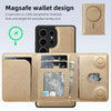 For Samsung Galaxy S25+ 5G Shield Multi-functional MagSafe Card Bag Phone Case(Desert Gold)