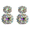 Female Earrings Exaggerated Alloy Geometric Glass Diamond Earrings(AB Color)