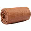 38cm Four-season Embossed Cowhide Hand-sewn Steering Wheel Cover(Brown)
